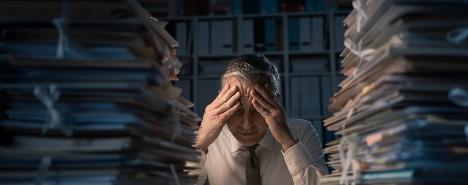 Credit Paperwork Piled Up