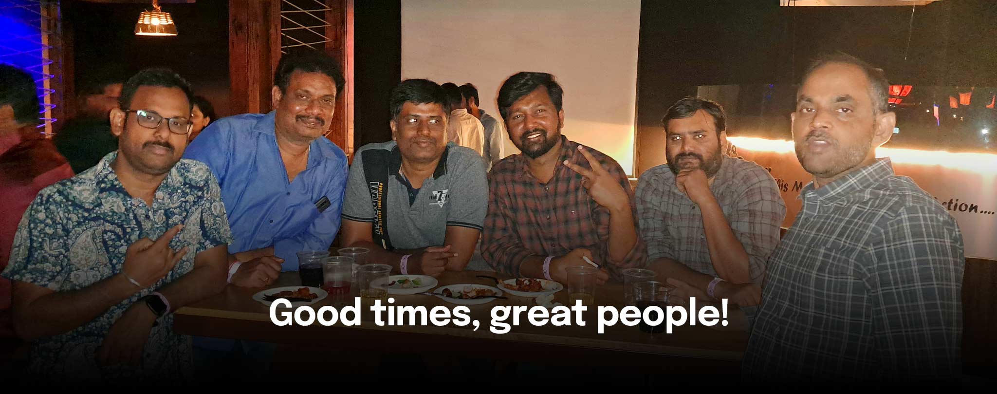 Vertex employees bonding at Sound & Spirit Pub team event creating lasting connections