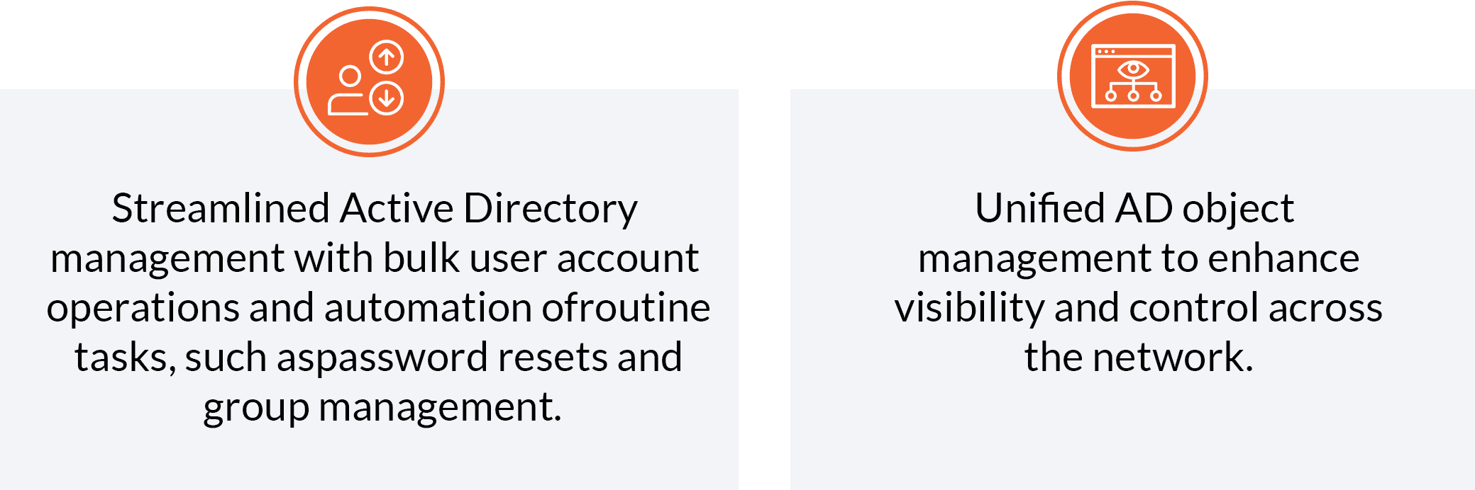 AD Manager Plus delivering streamlined Directory management with bulk automation and unified object visibility across networks