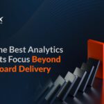 Why the best analytics projects focus beyond dashboard delivery, shown with toppling dominoes and one standout block