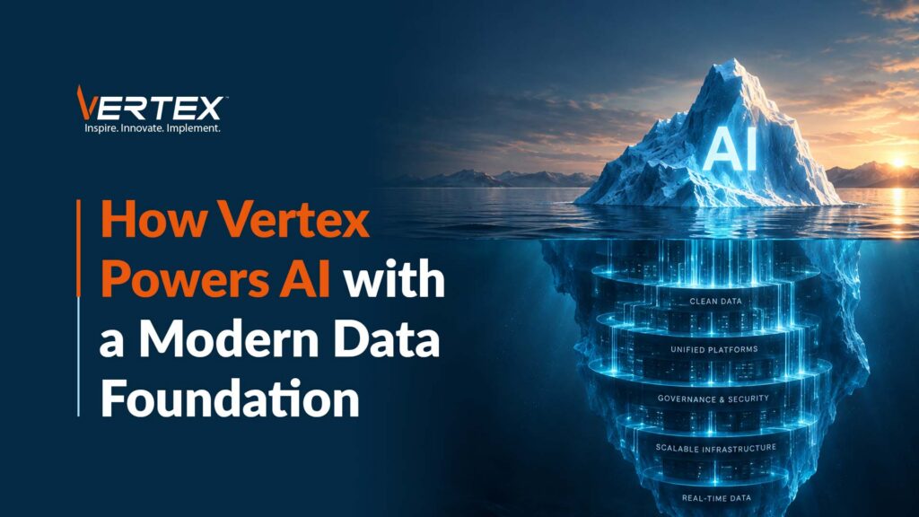 Iceberg with AI at the tip and layers of clean data, governance and infrastructure below the waterline